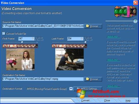 Skærmbillede Active WebCam Windows 10