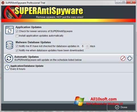 Skærmbillede SUPERAntiSpyware Windows 10