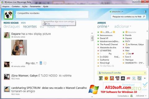Skærmbillede Windows Live Messenger Windows 10