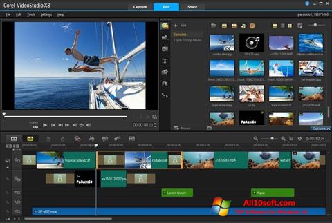 Skærmbillede Corel VideoStudio Windows 10