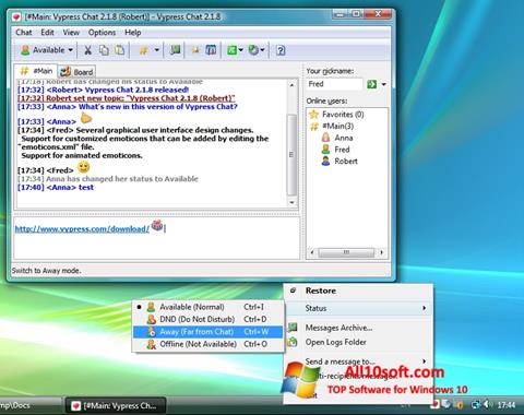 Skærmbillede Vypress Chat Windows 10