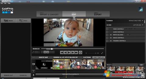 Skærmbillede GoPro Studio Windows 10