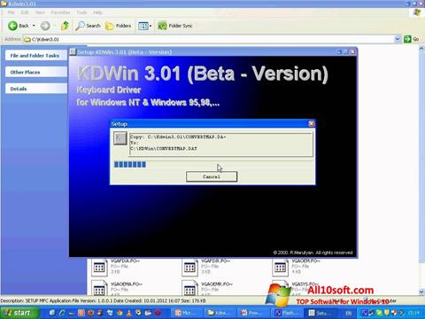 Skærmbillede KDWin Windows 10