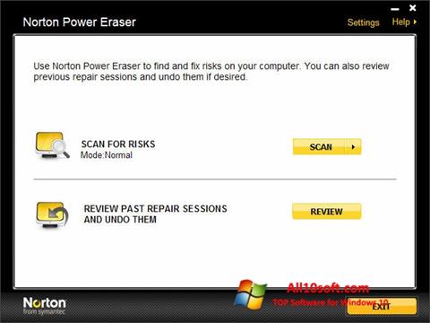Skærmbillede Norton Power Eraser Windows 10