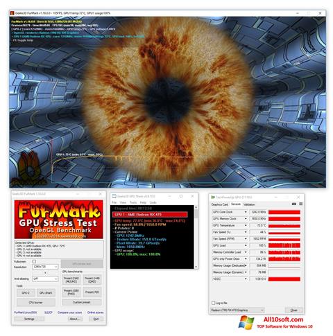 Skærmbillede FurMark Windows 10