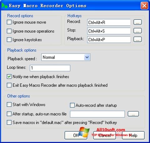 Skærmbillede Easy Macro Recorder Windows 10