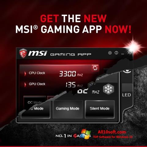 Skærmbillede MSI Gaming App Windows 10
