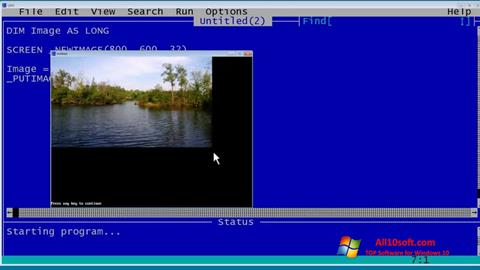 Skærmbillede QBasic Windows 10
