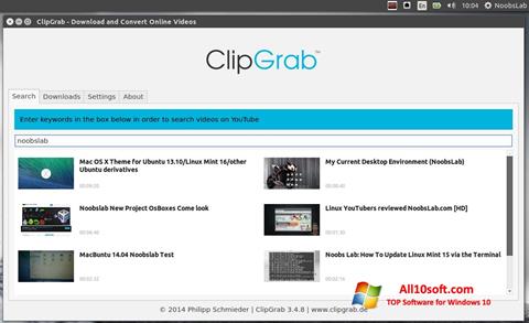 Skærmbillede ClipGrab Windows 10