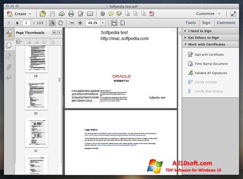 Skærmbillede Adobe Acrobat Windows 10
