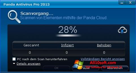 Skærmbillede Panda Antivirus Pro Windows 10