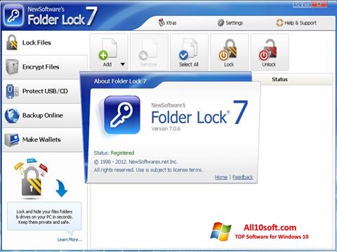 Skærmbillede Folder Lock Windows 10