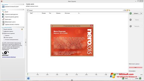 Skærmbillede Nero Express Windows 10