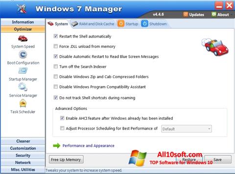 Skærmbillede Windows 7 Manager Windows 10