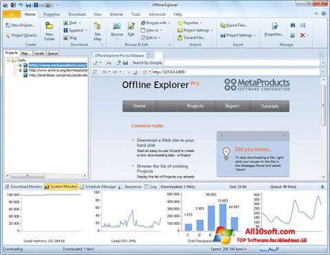 Skærmbillede Offline Explorer Windows 10