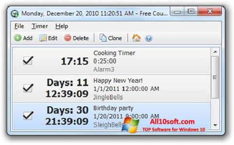 Skærmbillede Free Countdown Timer Windows 10