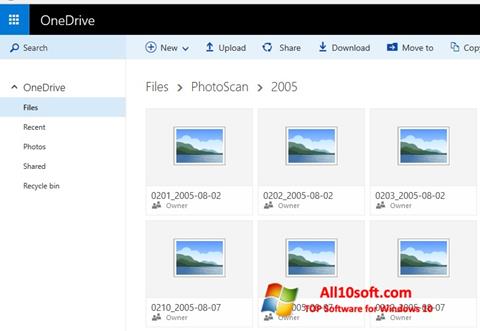 Skærmbillede OneDrive Windows 10