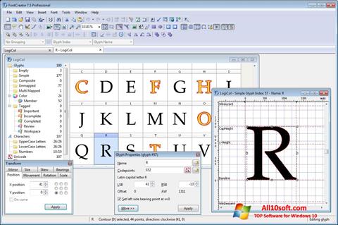 Skærmbillede Font Creator Windows 10