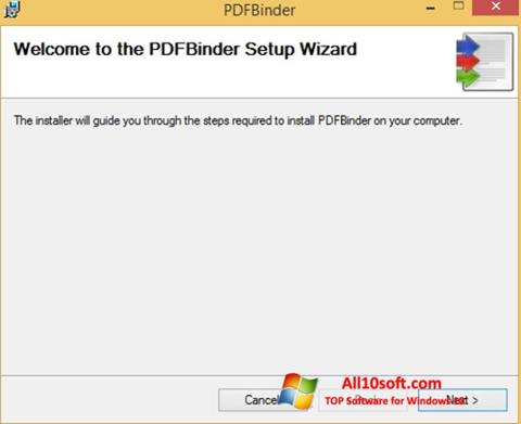 Skærmbillede PDFBinder Windows 10
