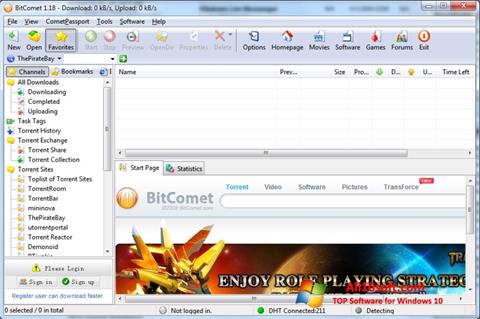 Skærmbillede BitComet Windows 10