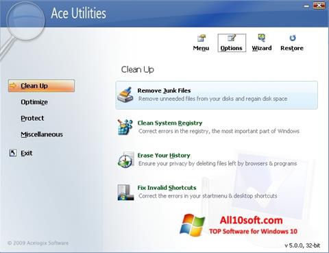 Skærmbillede Ace Utilities Windows 10