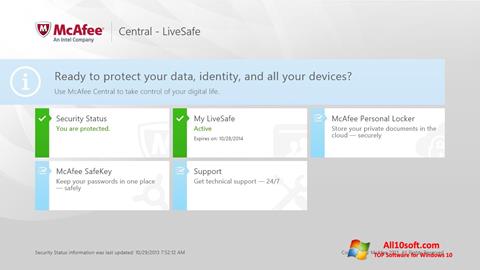 Skærmbillede McAfee LiveSafe Windows 10