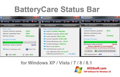 Skærmbillede BatteryCare Windows 10