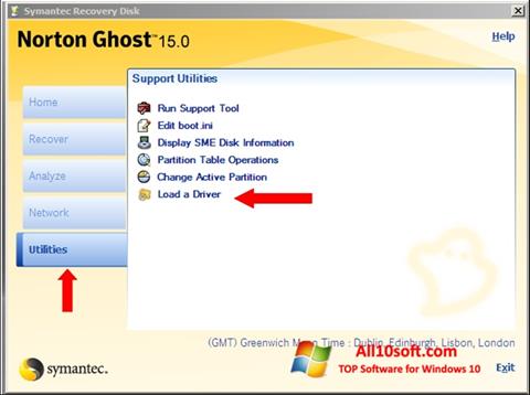 Skærmbillede Norton Ghost Windows 10