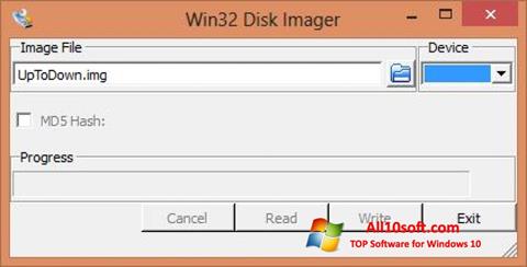 Skærmbillede Win32 Disk Imager Windows 10