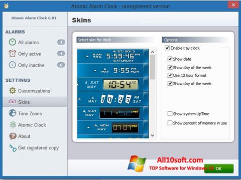Skærmbillede Atomic Alarm Clock Windows 10