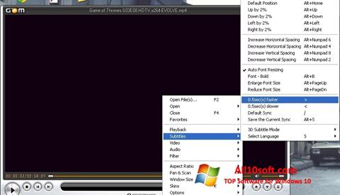 Skærmbillede GOM Player Windows 10