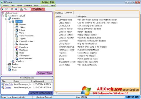 Skærmbillede InterBase Windows 10