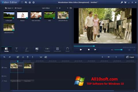 Skærmbillede Wondershare Video Editor Windows 10