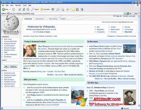 Skærmbillede Internet Explorer Windows 10