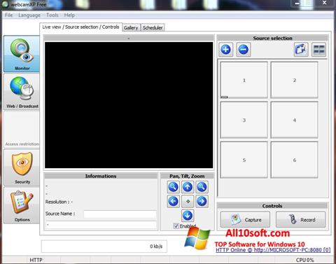 Skærmbillede webcamXP Windows 10