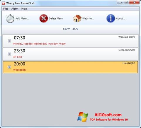 Skærmbillede Free Alarm Clock Windows 10