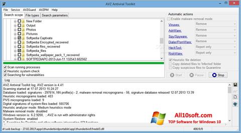 Skærmbillede AVZ Windows 10