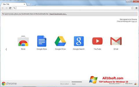 Skærmbillede Google Chrome Windows 10