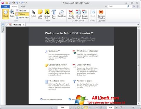 Skærmbillede Nitro PDF Reader Windows 10