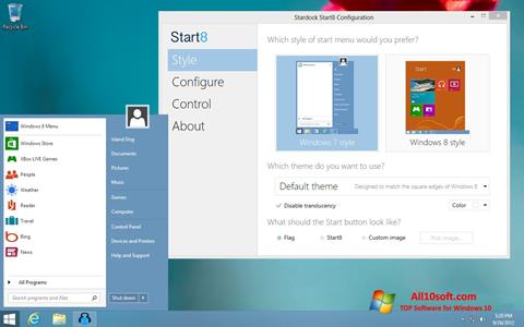 Skærmbillede Start8 Windows 10