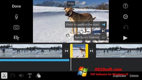 Skærmbillede iMovie Windows 10