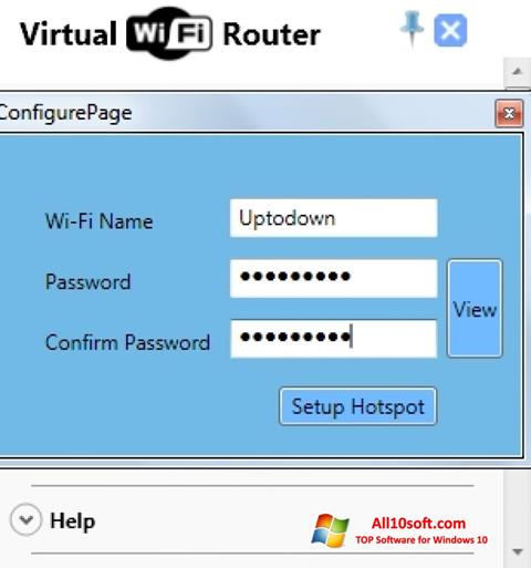 Skærmbillede Virtual WiFi Router Windows 10