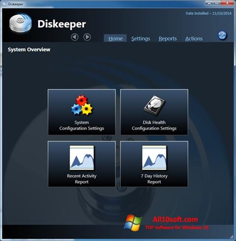 Skærmbillede Diskeeper Windows 10