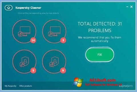 Skærmbillede Kaspersky Cleaner Windows 10