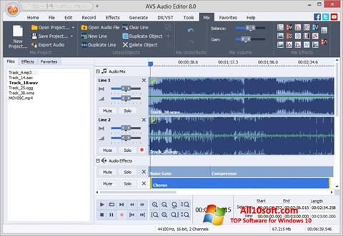 Skærmbillede AVS Audio Editor Windows 10