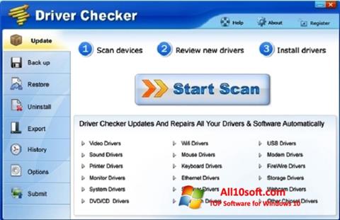 Skærmbillede Driver Checker Windows 10