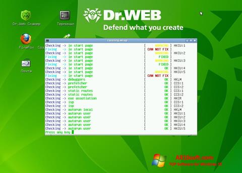 Skærmbillede Dr.Web LiveCD Windows 10