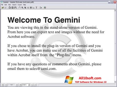 Skærmbillede Gemini Windows 10