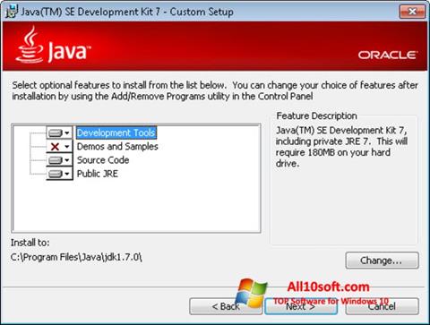 Skærmbillede Java SE Development Kit Windows 10