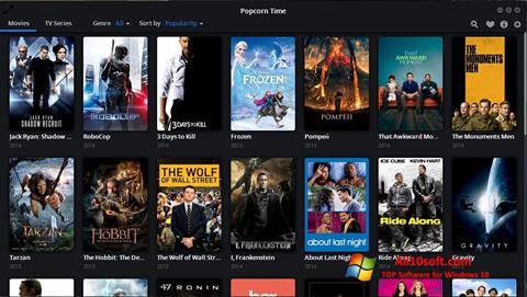 Skærmbillede Popcorn Time Windows 10